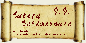 Vuleta Velimirović vizit kartica
